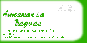 annamaria magvas business card